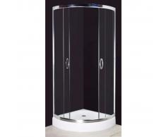 vidaXL Mampara de ducha 80 x 80 cm curvo