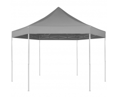 vidaXL Carpa hexagonal desplegable azul oscuro 3,6x3,1 m