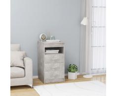 vidaXL Cajonera de aglomerado gris hormigón 40x50x76 cm