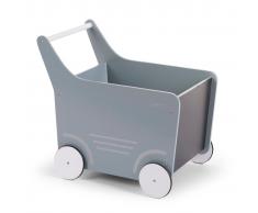 CHILDWOOD Carrito andador de madera juguete gris WODSTRM