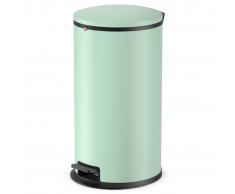 Hailo Cubo de basura con pedal Pure tamaño L 25 menta mate 0530-070