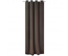 vidaXL Cortina opaca con ojales de metal 270x245 cm marrón