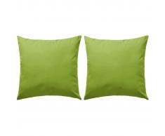 vidaXL Cojines de exterior 2 unidades 60x60 cm verde manzana
