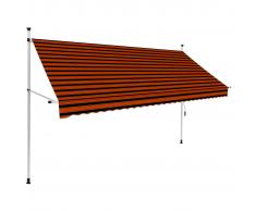 vidaXL Toldo manual retráctil naranja y marrón 300 cm