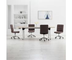 vidaXL Sillas de comedor 4 unidades tela gris topo