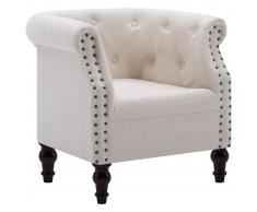 vidaXL Sillón de tela color lino claro