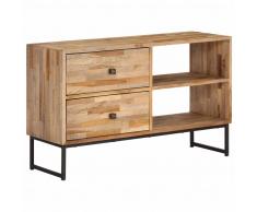 vidaXL Mueble para TV de madera de teca reciclada 90x30x55 cm