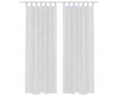 vidaXL 2 Cortinas blancas transparentes 140 x 245 cm
