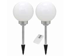 Ranex SMARTWARES Poste de luz solar 2 uds 0,24 W blanco 5000.391