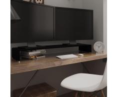 vidaXL Soporte para TV/Elevador monitor cristal negro 120x30x13 cm