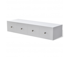 vidaXL Gabinete blanco de madera con cuatro cajones