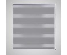 vidaXL Persiana Cebra 90 x 150 cm Gris