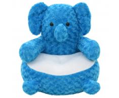vidaXL Elefante de peluche azul