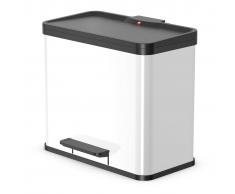 Hailo Cubo de basura pedal Oko Trio Plus TamañoL 3x9 L blanco 0633-230