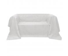 vidaXL Funda color crema para sofá de micro-gamuza, 270 x 350 cm