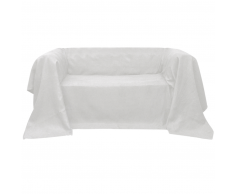 vidaXL Funda color crema para sofá de micro-gamuza, 270 x 350 cm