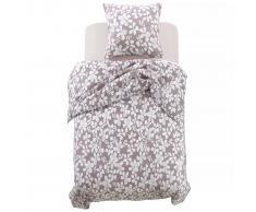 vidaXL Funda nórdica de 2 piezas estampado floral 140x220/60x70 cm