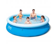Bestway Piscina inflable redonda 57266 con montaje rápido, 305 x 76 cm