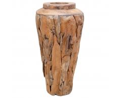 vidaXL Jarrón decorativo de madera maciza de teca 40x60 cm