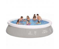 Jilong Piscina gris inflable redonda, 450 x 122 cm,