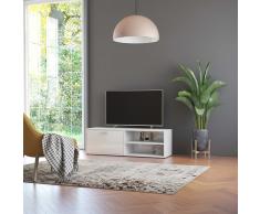 vidaXL Mueble para TV de aglomerado blanco brillante 120x34x37 cm