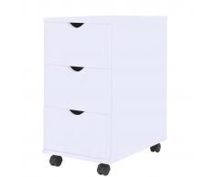 vidaXL Cajonera de madera 33x45x60 cm blanca
