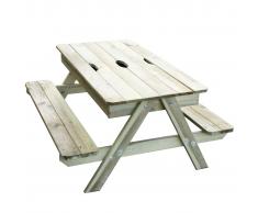 TRIGANO Mesa de picnic para niños Picsand 100x97x57 cm J-JOU054