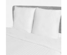 vidaXL Funda de edredón 2 fundas almohada rayas satén 200x220/80x80cm