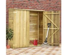 vidaXL Caseta herramientas jardín madera pino impregnada 163x50x171 cm