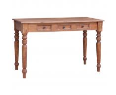 vidaXL Escritorio con cajones de madera maciza reciclada 117x57x75 cm