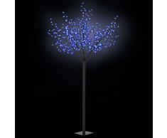 vidaXL Árbol flores de Navidad interior exterior LED IP44 250cm azul