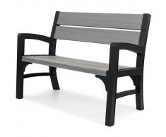 Keter Banco de jardín 2 plazas Montero gris 233309