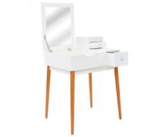 vidaXL Tocador con espejo de MDF 60x50x86 cm