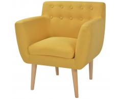 vidaXL Sillón de tela amarillo