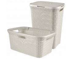 Curver Cesto de ropa sucia y de colada Style blanco 105 L 240657