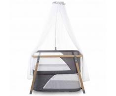 CHILDHOME Cuna plegable convertible gris y natural