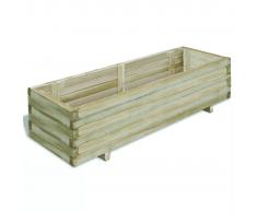 vidaXL Jardinera rectangular madera 120x40x30 cm