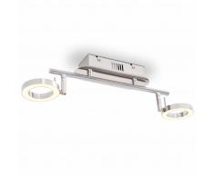 vidaXL Lámpara LED de techo con 2 luces blanco cálido