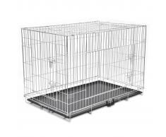 vidaXL Jaula para perros plegable de metal XXL