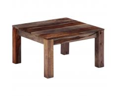 vidaXL Mesa de centro 60x60x35 cm madera maciza de sheesham gris