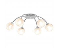 vidaXL Lámpara de techo con 6 bombillas LED G9 240 W