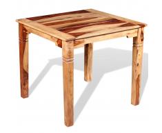 vidaXL Mesa de comedor de madera maciza de sheesham 82x80x76 cm
