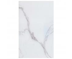 vidaXL Tablero mesa rectangular vidrio textura mármol blanco 100x62 cm