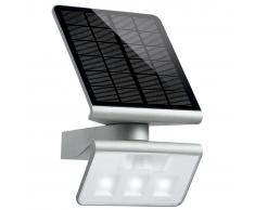 Steinel Aplique de exterior con LED y sensor Xsolar L-S color plateado