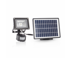 SMARTWARES Reflector seguridad solar con sensor PIR negro SFL-180-MS