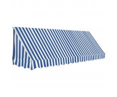 vidaXL Toldo para bar 350x120 cm azul y blanco