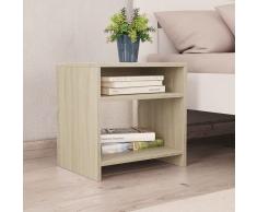 vidaXL Mesita de noche 2 uds aglomerado color roble Sonoma 40x30x40 cm