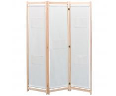 vidaXL Biombo divisor de 3 paneles madera de pino maciza 120x170 cm