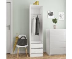 vidaXL Armario con cajones de aglomerado blanco 50x50x200 cm