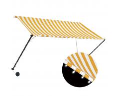 vidaXL Toldo retráctil con LED amarillo y blanco 250x150 cm